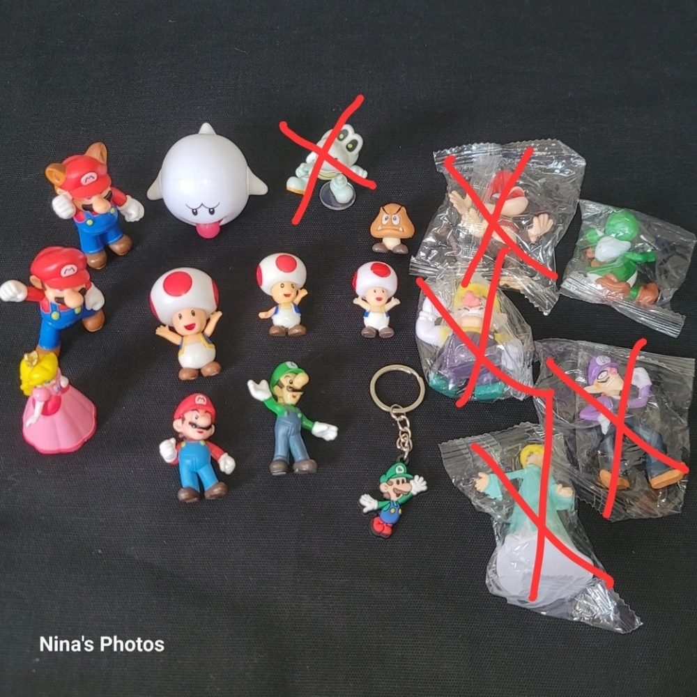 11 Super Mario Figure Lot Princess Boo Luigi Goomba Toad Yoshi Jakks Nintendo